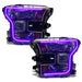 Oracle Lighting 8201-332 Dynamic ColorSHIFT RGB+A Pre-Assembled Headlights, Halogen, Black Bezel - Truck Part Superstore