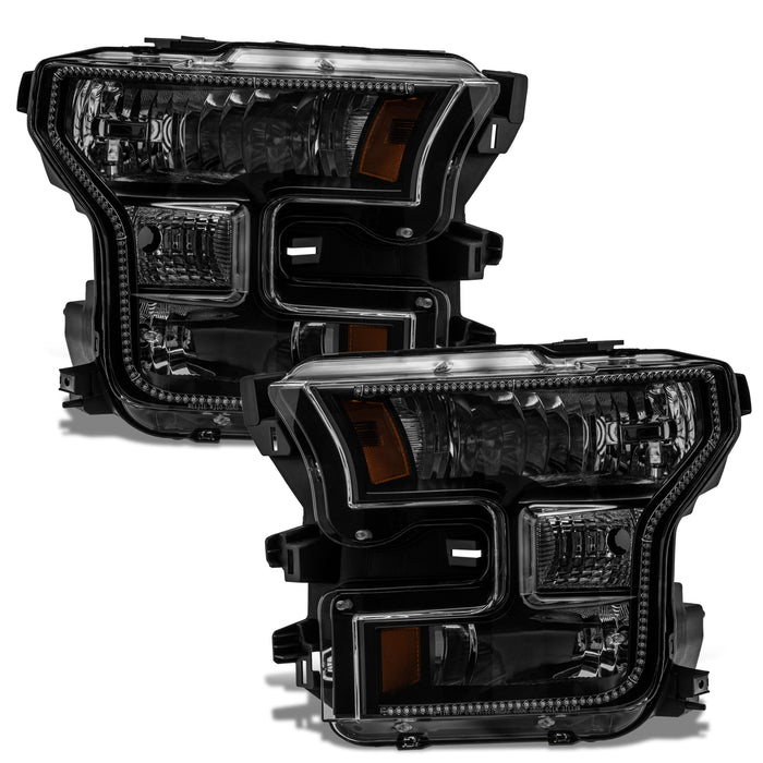 Oracle Lighting 8201-332 Dynamic ColorSHIFT RGB+A Pre-Assembled Headlights, Halogen, Black Bezel - Truck Part Superstore