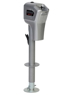 Husky Towing 82022 Elect 5K Cap 18" Travel with 6" Drop Down Leg 3 HO LEDS With Remote Silver - Truck Part Superstore