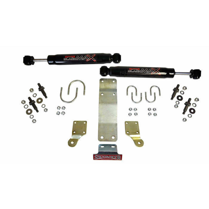 Skyjacker 8206 Steering Stabilizer Dual Kit Incl. Black Max Steering Dampners Brackets Hardware For Use w/HD Tie Rod PN JK717TR Or Other Aftermarket Tie Rod Using 1.75 Inch OD Black Skyjacker - Truck Part Superstore