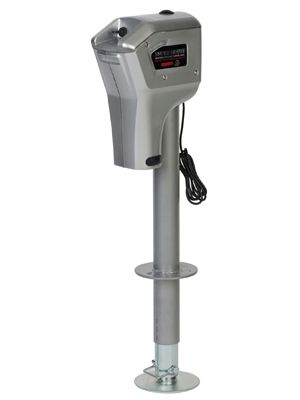Husky Towing 82084 Elect 4K Cap 18" Travel With 6" Drop Down Leg 3 HO LEDS Without Remote Silver - Truck Part Superstore