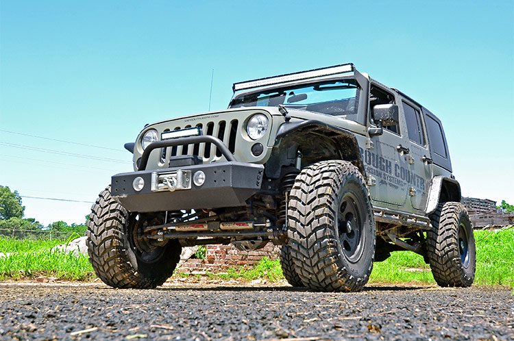 Rough Country 70504 Jeep 50 Inch Straight LED Light Bar Upper Windshield Mounts 07-18 Wrangler JK Rough Country - Truck Part Superstore