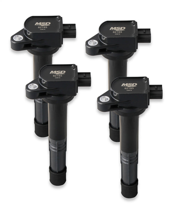 MSD 821943 Blaster Direct Ignition Coil Set; Direct Bolt In Replacement; Black; 4 Pk.; - Truck Part Superstore