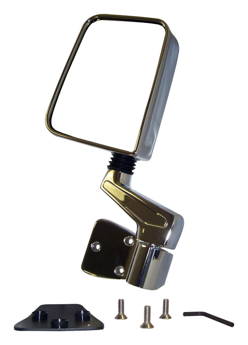 Crown Automotive Jeep Replacement 82201773C Door Mirror and Arm; Left; Chrome; Door Mount; - Truck Part Superstore