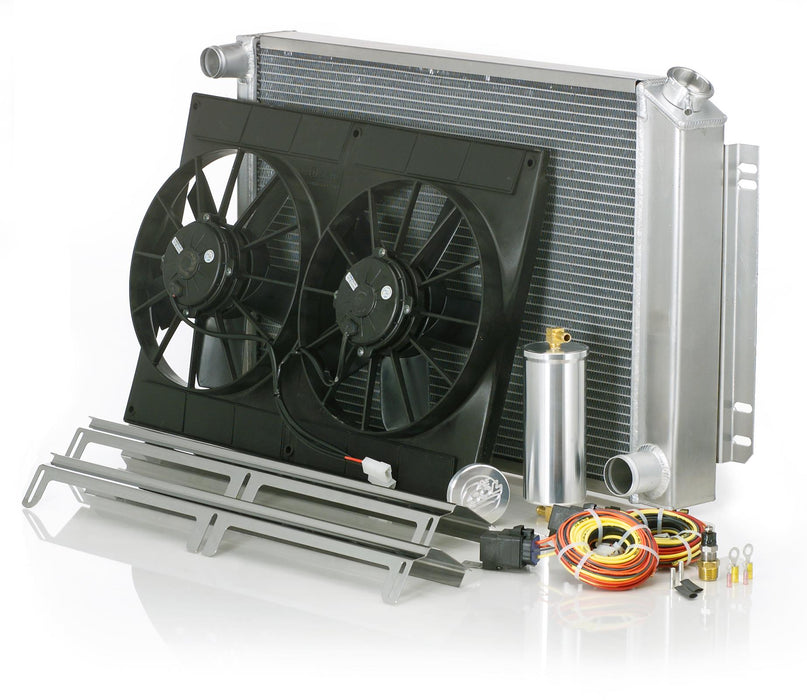 Be Cool 82271 Downflow Radiator Module Factory-Fit Natural Finish for 68-74 AMC AMX/Javelin w/Auto Trans Be Cool Radiator - Truck Part Superstore