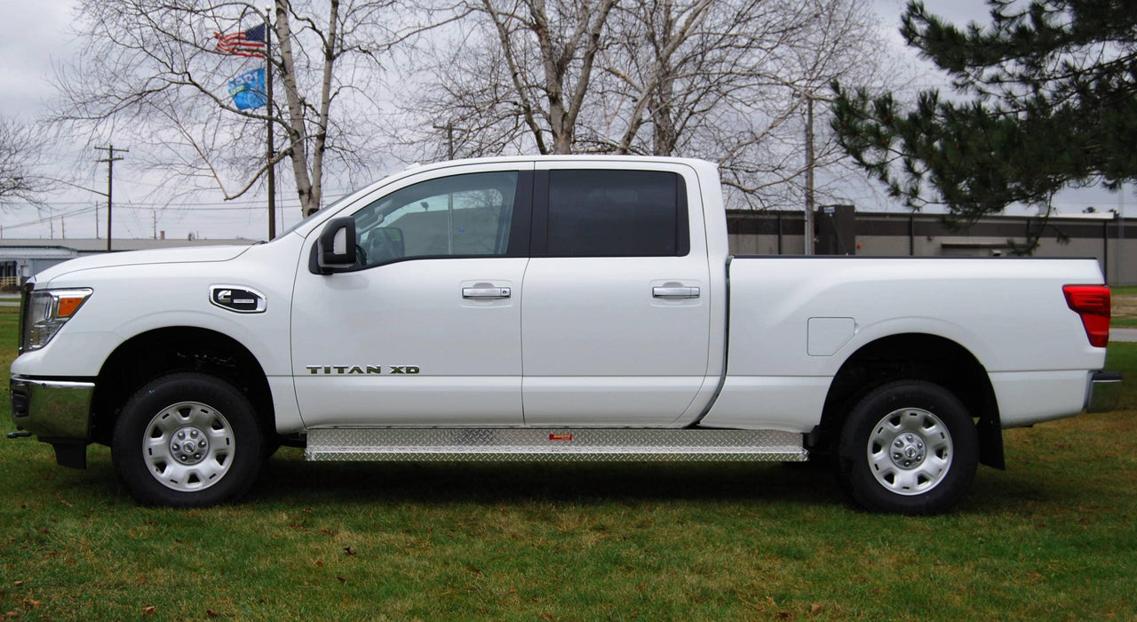 Owens Products 82327-01 Running Boards Owens Commercial Diamond W/O Stone Guard 07-23 Mercedes Sprinter Van 15-17 Nissan Titan W/6.5 Inch Bed Full Length 4 Inch Riser Crew Cab 144 Inch Aluminum Owens Products - Truck Part Superstore