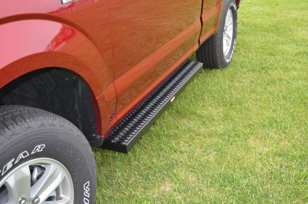 Owens Products 82347 Running Boards Grip Strut Commercial 15-18 Ford F150 17-18 F250/F350/F450/F550 Super Duty W/ W/O Flares Standard Cab Aluminum Textured Black Owens Products - Truck Part Superstore