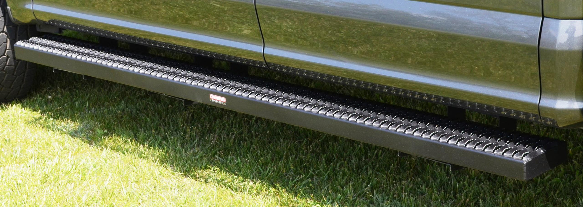 Owens Products 82349 Running Boards Grip Strut Commercial 15-18 Ford F150 17-18 F250/F350/F450/F550 Super Duty W/ W/O Flares Supercrew Cab Aluminum Textured Black Owens Products - Truck Part Superstore