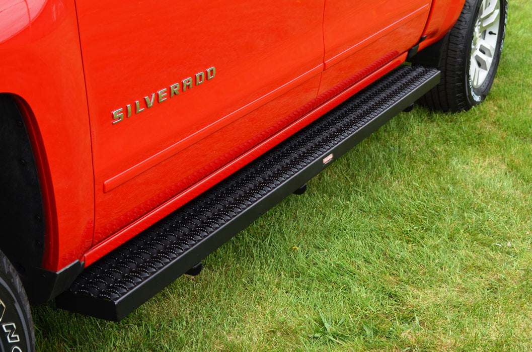Owens Products 82352 Running Boards Grip Strut Commercial 15-18 Silverado/Sierra 1500 Full Size 07-14 2500/3500 Except 11 Plus Diesel Crew Cab Aluminum Textured Black Owens Products - Truck Part Superstore