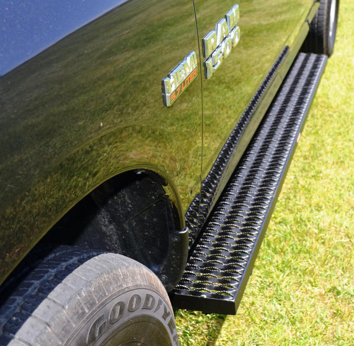 Owens Products 82354 Running Boards Grip Strut Commercial 13-18 Ram 1500 Series Quad Cab Aluminum Textured Black Owens Products - Truck Part Superstore