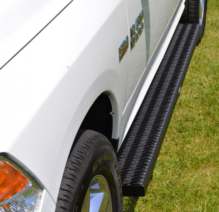 Owens Products 82355 Running Boards Grip Strut Commercial 13-18 Ram 2500/3500 HD W/O Flares 13-18 2500/3500/4500/5500 W/Flares Crew Cab Aluminum Textured Black Owens Products - Truck Part Superstore
