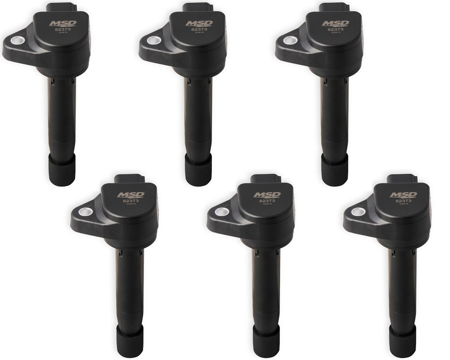 MSD 823763 Blaster Direct Ignition Coil Set; Direct Bolt-In Replacement; Black; 6 pk.; - Truck Part Superstore