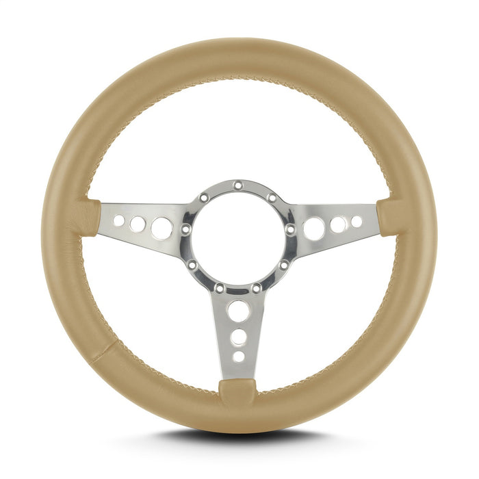 Lokar 82409 Lecarra Mark 4 GT Steering Wheel; Tan; Polished Spokes; 14 in. Thick Grip; - Truck Part Superstore