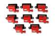 MSD 82648 Blaster LS Direct Ignition Coil Set; Replacement Coil; w/Bracket; Red; Set Of 8; - Truck Part Superstore
