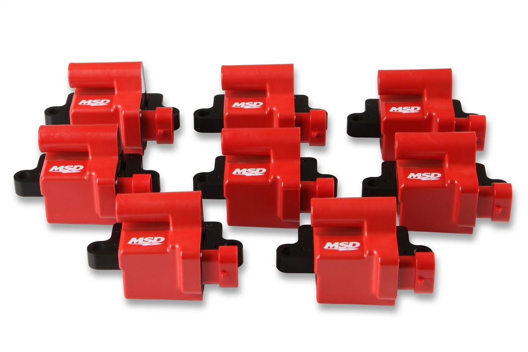 MSD 82648 Blaster LS Direct Ignition Coil Set; Replacement Coil; w/Bracket; Red; Set Of 8; - Truck Part Superstore