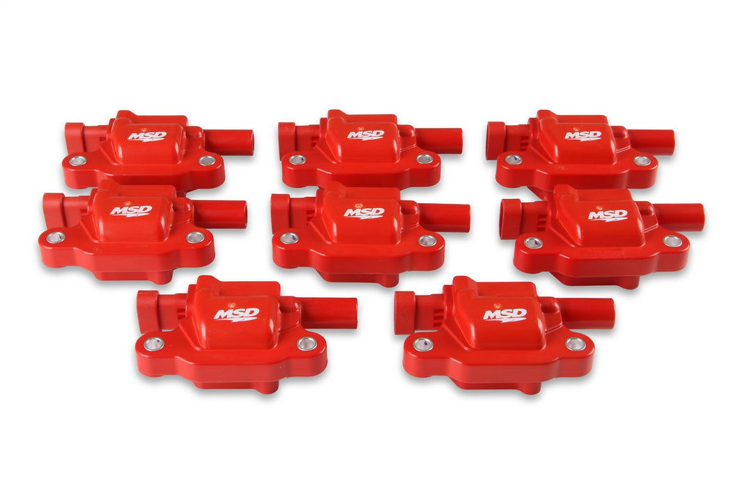 MSD 82658 Blaster LS Direct Ignition Coil Set; Replacement Coil; Red; Set Of 8; - Truck Part Superstore