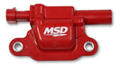 MSD 8266 Blaster Gen V Direct Ignition Coil; Direct Replacement; Square; Red; Single; - Truck Part Superstore