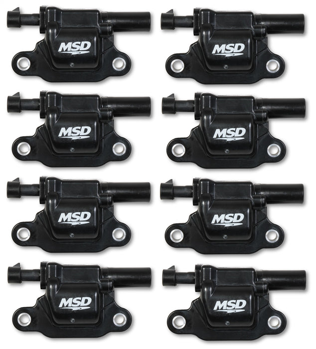 MSD 826683 Blaster Gen V Direct Ignition Coil Set; Direct Replacement; Square; Black; 8-Pk; - Truck Part Superstore