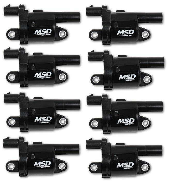MSD 826883 Blaster Gen V Direct Ignition Coil Set; Direct Replacement; Round; Black; 8-Pk; - Truck Part Superstore