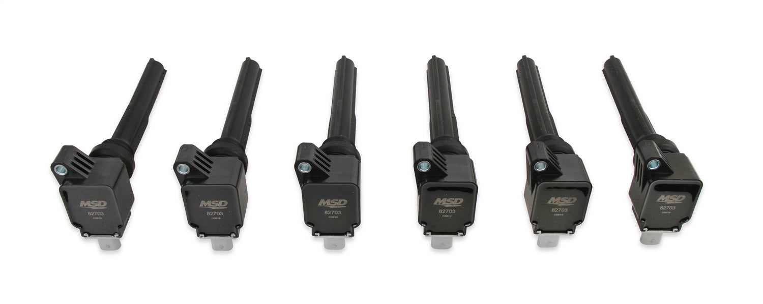 MSD 827063 Direct Ignition Coil Set; Direct Replacement; Black; Set Of 6; - Truck Part Superstore