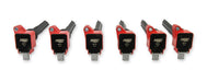 MSD 82706 Direct Ignition Coil Set; Direct Replacement; Red; Set Of 6; - Truck Part Superstore