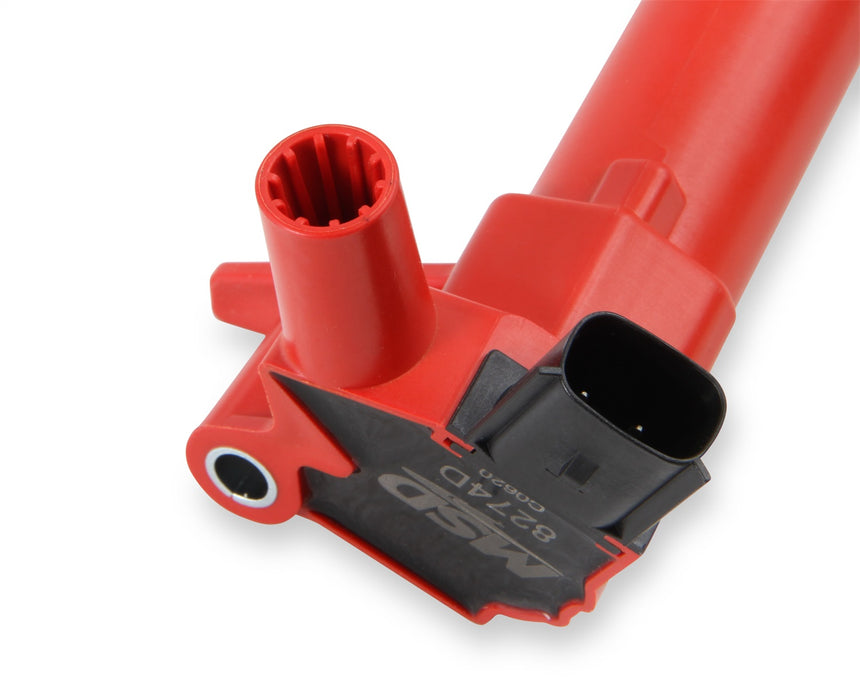 MSD 8274D Blaster Direct Ignition Coil; Direct Replacement; Red; Single; Driver Side; - Truck Part Superstore