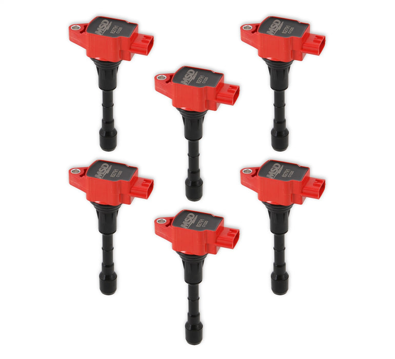 MSD 827916 Blaster Direct Ignition Coil Set; Direct Bolt-In Replacement; Red; 6-Pk; - Truck Part Superstore