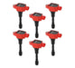 MSD 827916 Blaster Direct Ignition Coil Set; Direct Bolt-In Replacement; Red; 6-Pk; - Truck Part Superstore