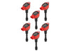 MSD 827946 Blaster Direct Ignition Coil Set; Direct Bolt-In Replacement; Red; 6-Pk; - Truck Part Superstore