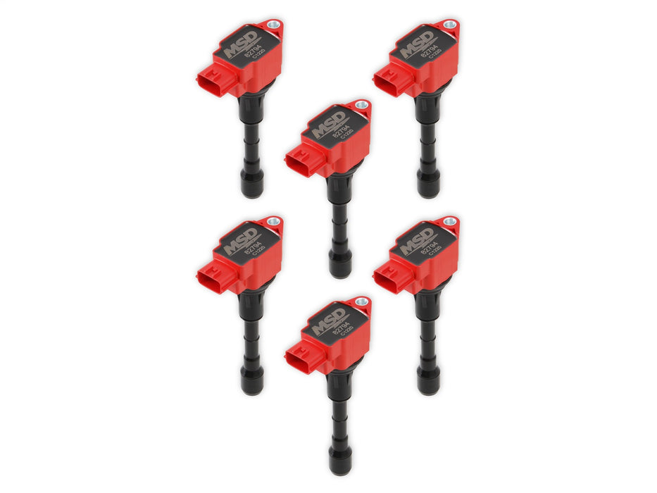 MSD 827946 Blaster Direct Ignition Coil Set; Direct Bolt-In Replacement; Red; 6-Pk; - Truck Part Superstore