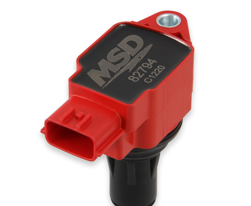 MSD 827946 Blaster Direct Ignition Coil Set; Direct Bolt-In Replacement; Red; 6-Pk; - Truck Part Superstore