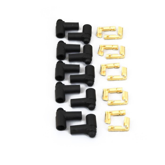 Pertronix 828280HT Wires, Univ. 8MM 8 cyl 180? Black Ceramic Boot; Black wire - Truck Part Superstore