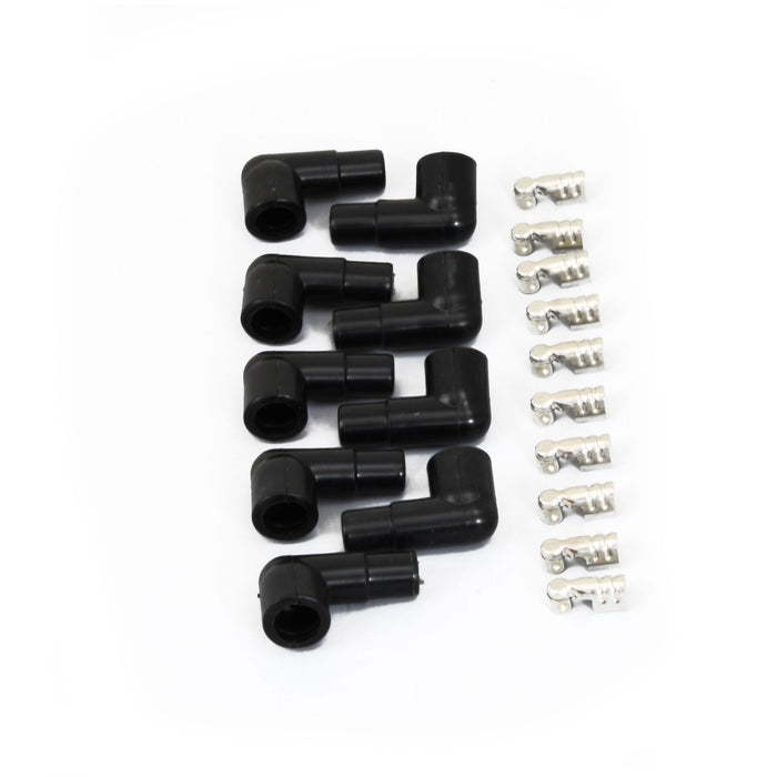Pertronix 828280HT Wires, Univ. 8MM 8 cyl 180? Black Ceramic Boot; Black wire - Truck Part Superstore