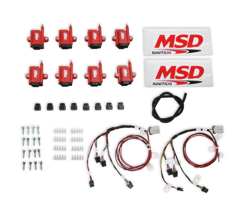 MSD 8289-KIT MSD Smart Coil Big Wire Kit; 2 pcs.; 7-Pin Connector; 190 mJ; 50000 Volts; Red; - Truck Part Superstore