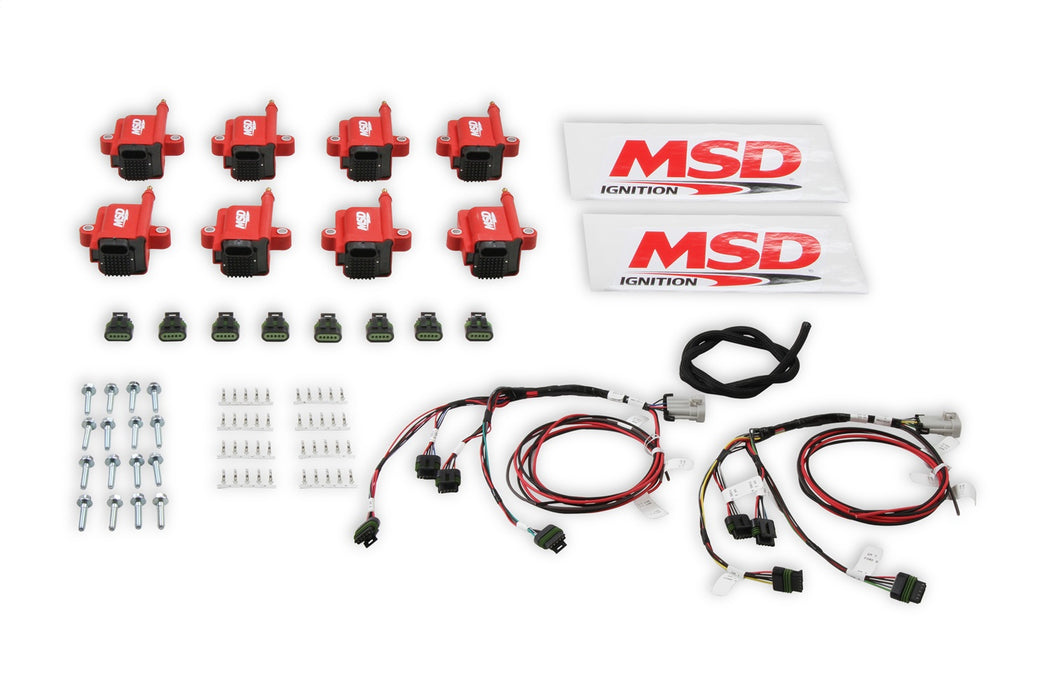 MSD 8289-KIT MSD Smart Coil Big Wire Kit; 2 pcs.; 7-Pin Connector; 190 mJ; 50000 Volts; Red; - Truck Part Superstore