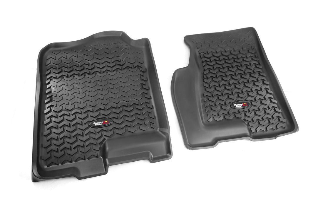 Rugged Ridge 82901.02 All Terrain Floor Liner; Front; Pair; Black; - Truck Part Superstore