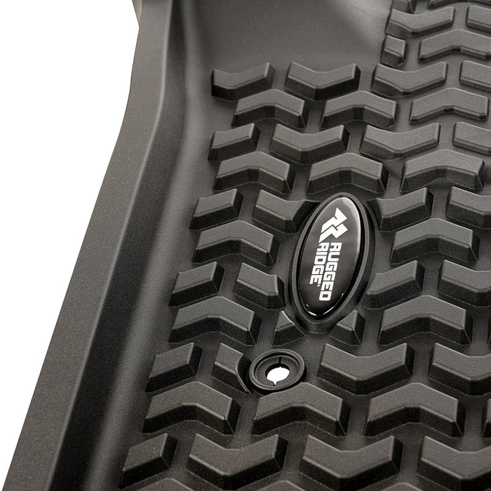 Rugged Ridge 82901.32 Floor Liner; Front; Black; - Truck Part Superstore