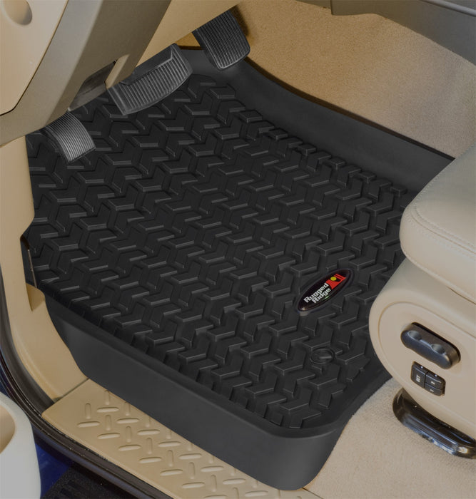 Rugged Ridge 82902.01 All Terrain Floor Liner; Front; Pair; Black; - Truck Part Superstore