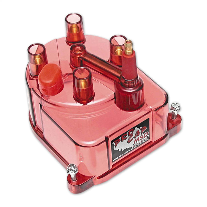 MSD 82921 Red Power Cap Distributor Cap; w/Coil Tower; - Truck Part Superstore