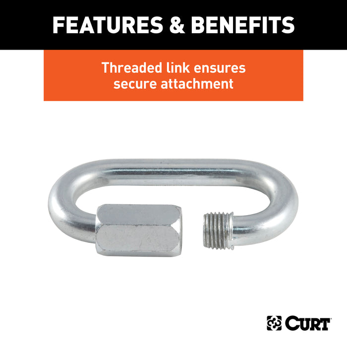 CURT 82934 7/16in. Quick Link (13;200 lbs. Breaking Strength; Packaged) - Truck Part Superstore