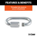 CURT 82935 1/2in. Quick Link (16;500 lbs. Breaking Strength; Packaged) - Truck Part Superstore