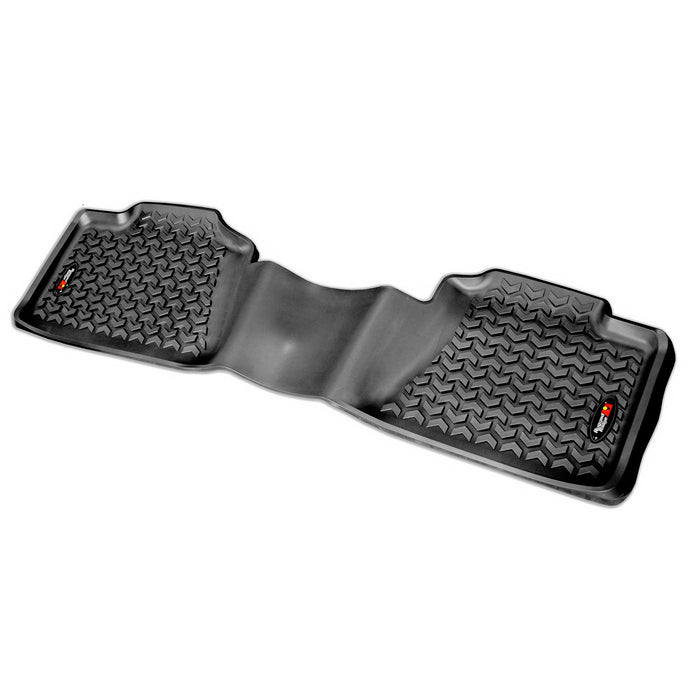 Rugged Ridge 82951.10 All Terrain Floor Liner; Rear; Second Row; 1 pc.; Black; - Truck Part Superstore
