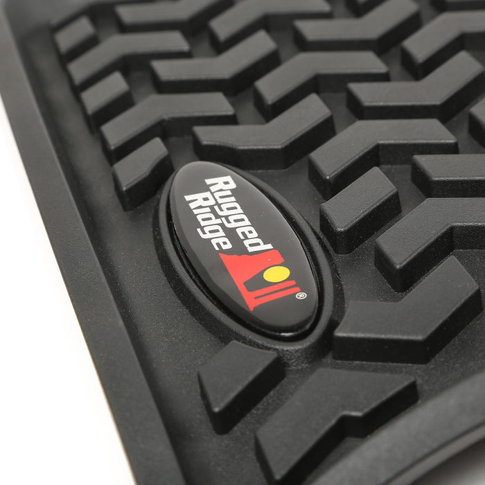 Rugged Ridge 82951.15 Floor Liner; Rear; Black; - Truck Part Superstore