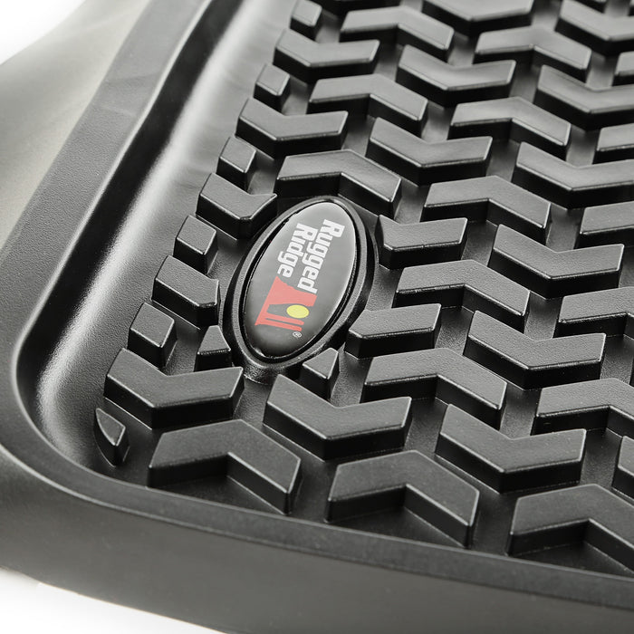 Rugged Ridge 82952.15 Floor Liner; Rear; Black; - Truck Part Superstore