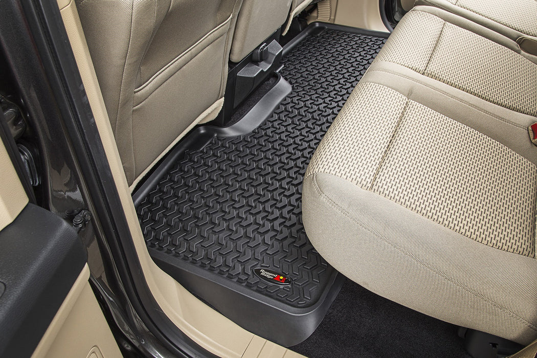 Rugged Ridge 82952.15 Floor Liner; Rear; Black; - Truck Part Superstore
