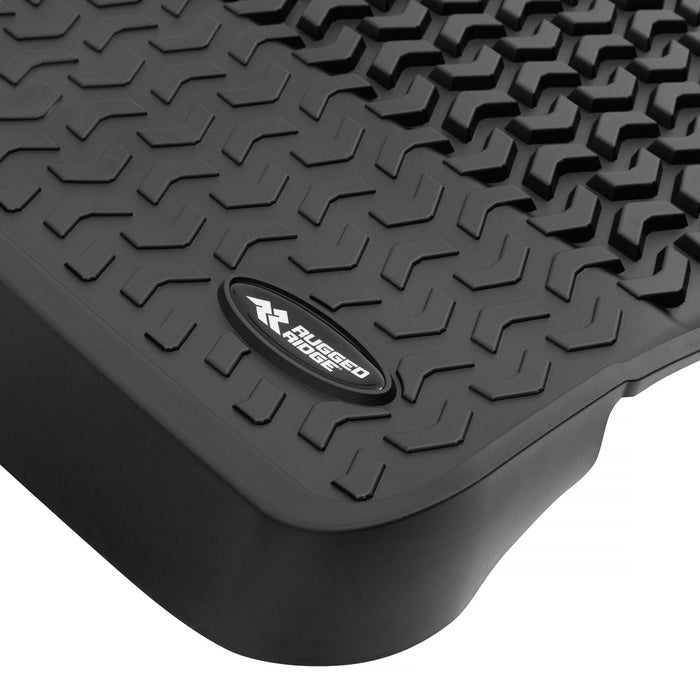 Rugged Ridge 82953.04 Floor Liner; Rear; Black; - Truck Part Superstore
