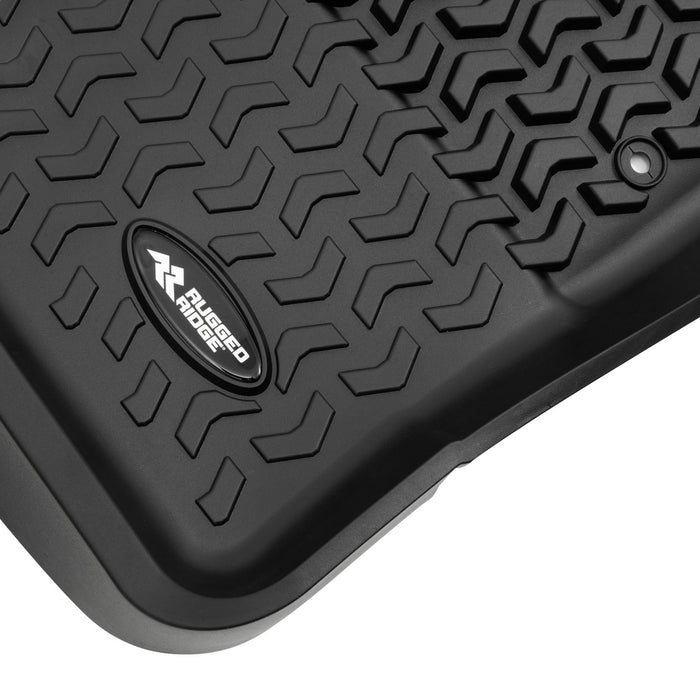 Rugged Ridge 82953.04 Floor Liner; Rear; Black; - Truck Part Superstore