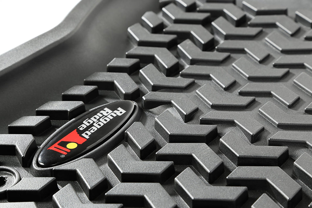 Rugged Ridge 82987.05 Floor Liner Kit; Front/Rear; Black; 3 Pc; - Truck Part Superstore