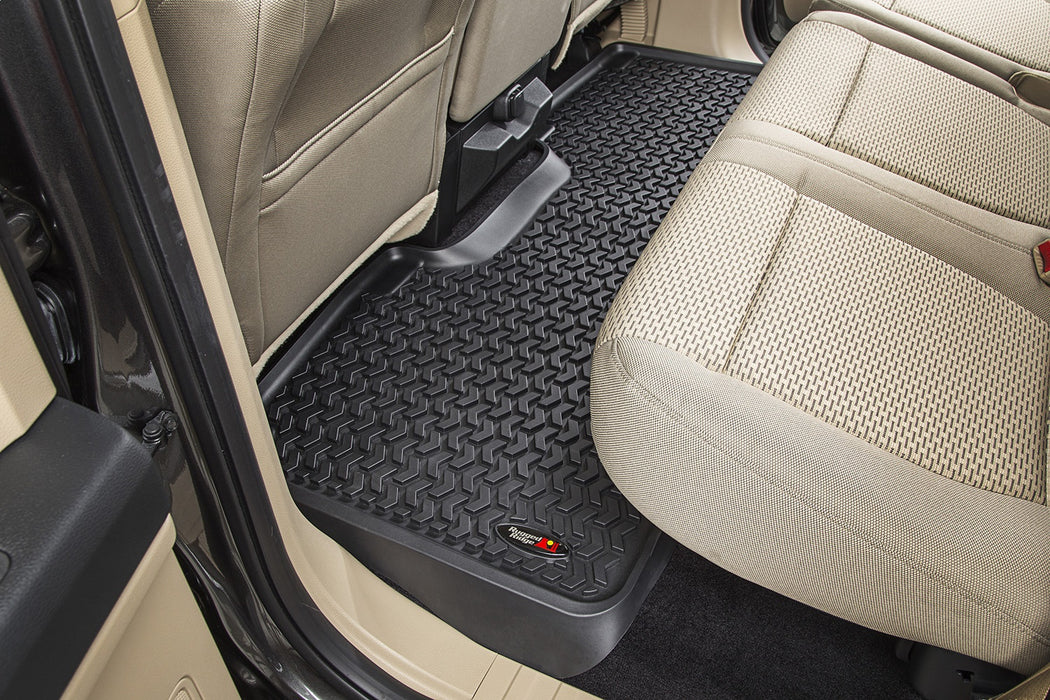 Rugged Ridge 82987.05 Floor Liner Kit; Front/Rear; Black; 3 Pc; - Truck Part Superstore