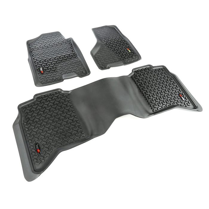 Rugged Ridge 82989.42 Floor Liner Kit; Front/Rear; Black; 3 Pc; - Truck Part Superstore